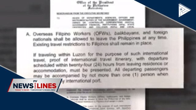 Summary of enhanced community quarantine guidelines out