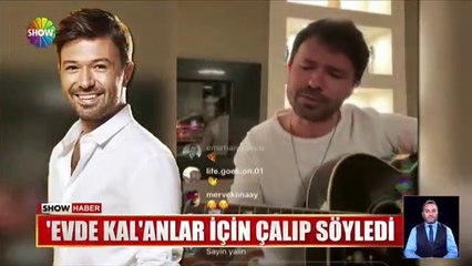 Yalın'dan evden çıkamayan hayranlarına konser