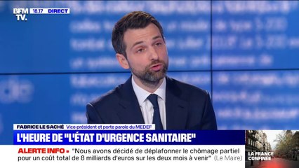 Pour Fabrice Le Saché (Medef), il est "extrêmement important d'avoir des mesures d'ampleur" pour les entreprises
