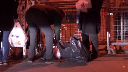 Karantinaya alınan vatandaşların yakınları, temel ihtiyaçlarını yurda getirdi