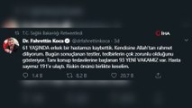 Sağlık Bakanı Dr. Fahrettin Koca: “61 yaşında erkek bir hastamızı kaybettik. Kendisine Allah’tan rahmet diliyorum. Bugün sonuçlanan testler, tedbirlerin çok zorunlu olduğunu gösteriyor. Tanı konup tedavilerine başlanan 93 YENİ VAKAMIZ var. H