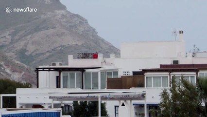 Quarantined Spaniard seen jogging on ROOF to break lockdown tedium
