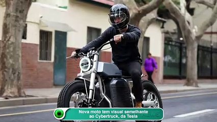 Nova moto tem visual semelhante ao Cybertruck, da Tesla
