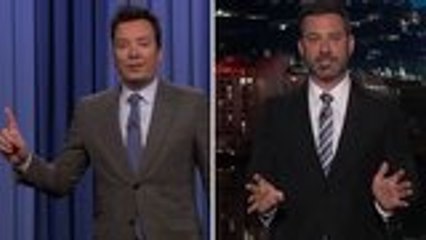 Скачать видео: Jimmy Fallon, Jimmy Kimmel Film From Home, Make Quarantine Jokes | THR News