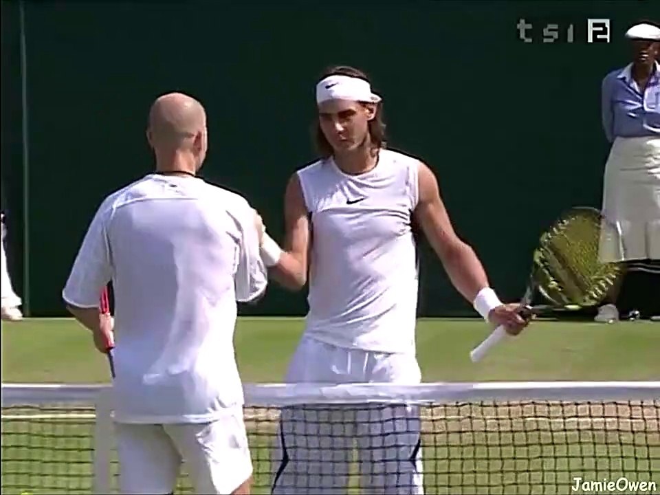 Rafael Nadal vs Andre Agassi 2006 Wimbledon 3rd round Highlights