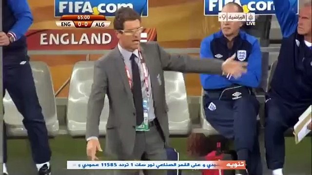 الشوط الثاني مباراة انجلترا و الجزائر 0-0 كاس العالم 2010