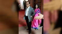 Ex-CJI Ranjan Gogoi and wife arrive in Parliament ahead of taking oath as RS member