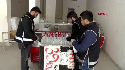 ADANA Kasapta sahte dezenfektan ürünleri ele geçirildi
