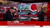 bbc news today corona varius spread 104 death in uk