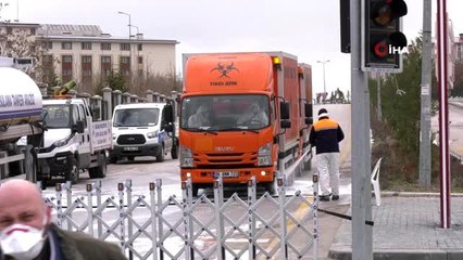 Umreden gelenlerin yerleştirildiği Gölbaşı'ndaki yurtlara özel dezenfeksiyon