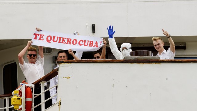 British coronavirus-hit cruise ship docks in Cuba