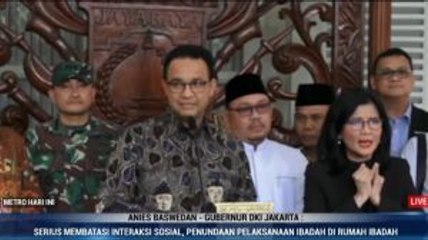 Anies Minta Warga Jakarta Tunda Salat Jumat 2 Minggu ke Depan