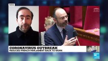 Coronavirus outbreak: Reduced French Parliament back to work