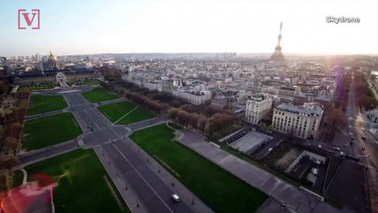 Drone Footage Shows ‘Ghost Town’ Paris Under Coronavirus Lockdown