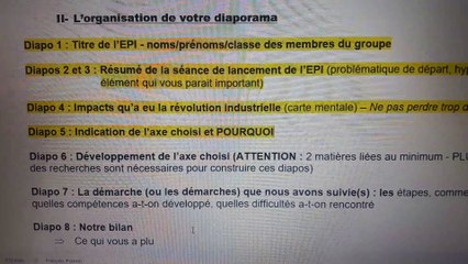 Explications diaporama EPI