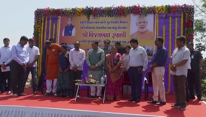 FIRE FIGHTER VEHICLES FLAG OFF BY VIJAY RUPANI IN GANDHINAGAR