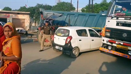 शामली: नहर पुल का चौड़ीकरण ना होने से लगा भयंकर जाम