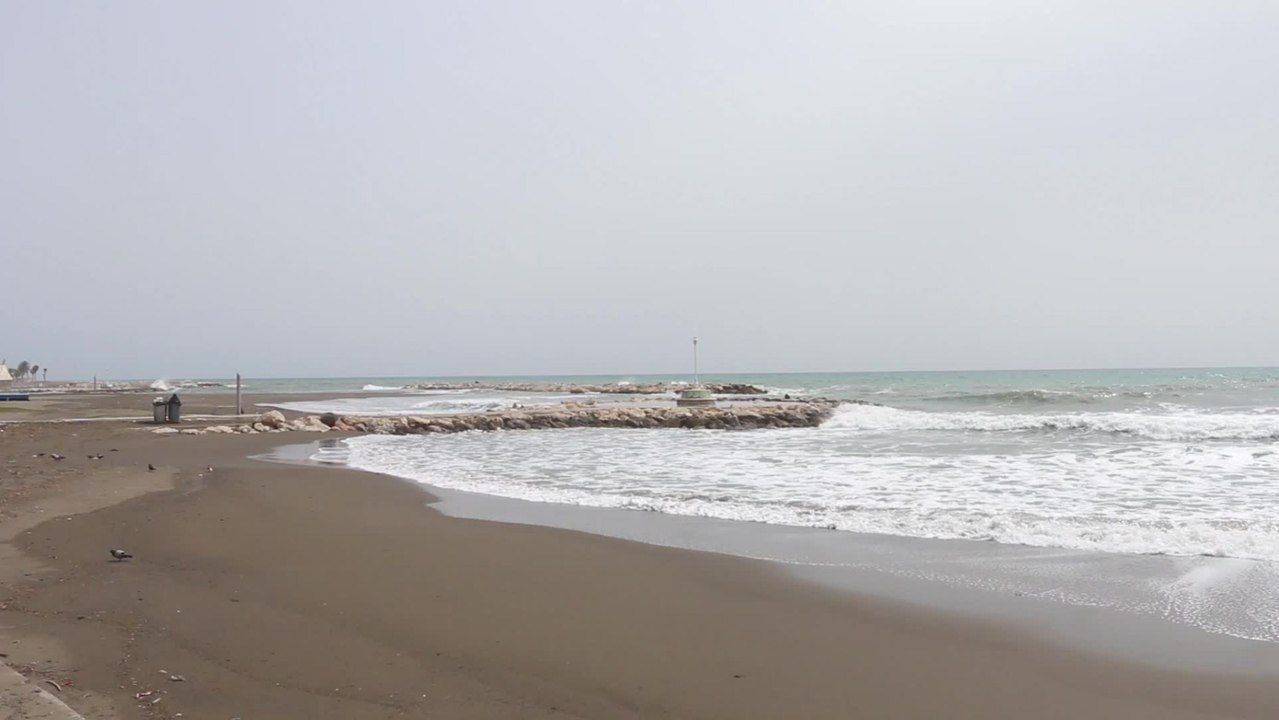 Playas de Málaga vacías