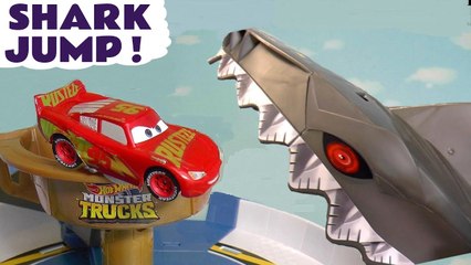 Download Video: Hot Wheels Shark Jump with Disney Cars 3 Lightning McQueen in this Family Friendly Funlings Race vs Paw Patrol and DC Comics Joker with Rascal Funling Prank from a Family Channel