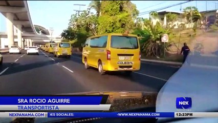 Download Video: Conductores de busitos colegiales realizan caravana tras suspensión de clases - Nex Noticias