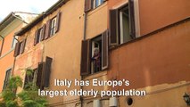 Alone, Rome's seniors live in lockdown silence