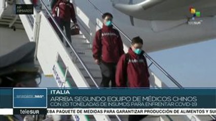 Llega a Italia segundo grupo de médicos para enfrentar el coronavirus