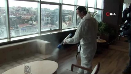Ülker Stadyumu'nda korona virüse karşı dezenfekte çalışması