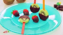 Les sucettes de fruits au chocolat avec 123 Cuisine sur Piwi+