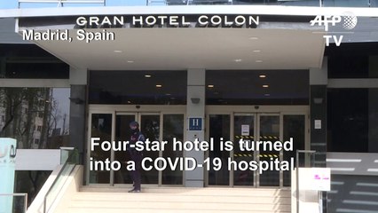 Madrid hotel transformed into coronavirus hospital