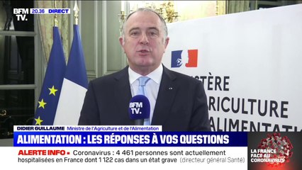 "Il n'y aura pas de pénurie d'alimentation" assure Didier Guillaume
