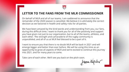 Major League Rugby Cancels All Remaining Games For 2020