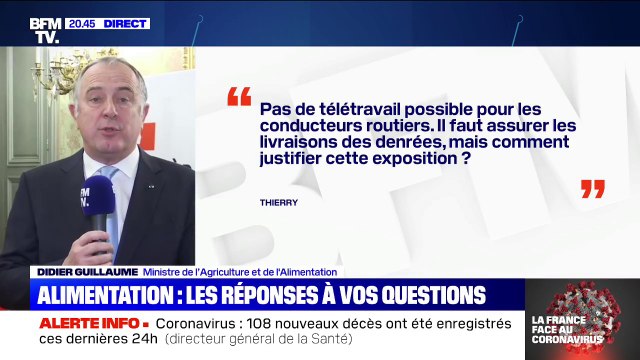 Pour Didier Guillaume, les chauffeurs routiers doivent faire très attention aux contacts qu'ils peuvent avoir