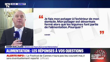 "Il faut trouver de nouvelles formes d'approvisionnement pour ceux qui avaient leur propre potager" Didier Guillaume