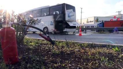 Yolcu otobüsündeki yangın paniğe neden oldu - MANİSA