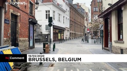 شاهد: صمت وخواء كورونا يخيمان على شوارع روما وبروكسل