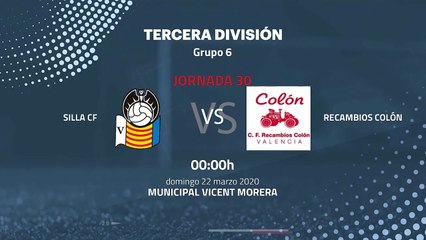 Previa partido entre Silla CF y Recambios Colón Jornada 30 Tercera División