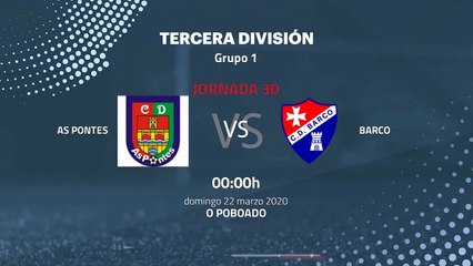 Previa partido entre As Pontes y Barco Jornada 30 Tercera División