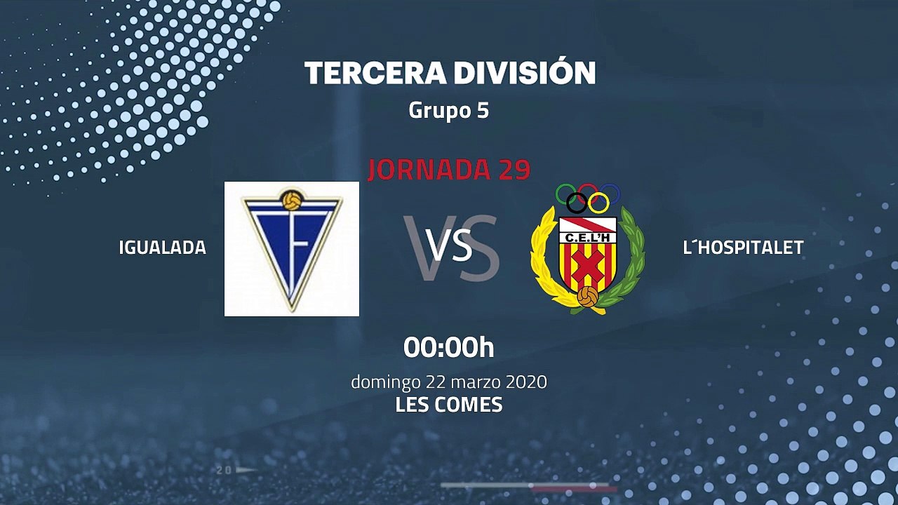 Previa partido entre Igualada y L´Hospitalet Jornada 29 Tercera División
