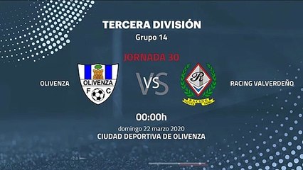 Previa partido entre Olivenza y Racing Valverdeño Jornada 30 Tercera División