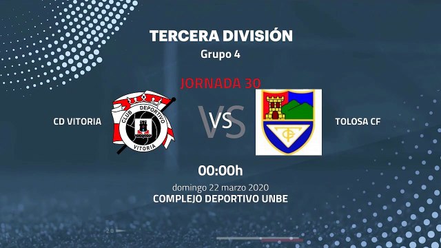 Previa partido entre CD Vitoria y Tolosa CF Jornada 30 Tercera División