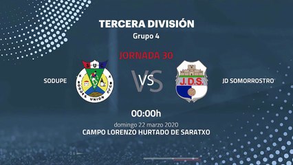 Previa partido entre Sodupe y JD Somorrostro Jornada 30 Tercera División