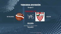 Previa partido entre SD Solares y Selaya Jornada 30 Tercera División