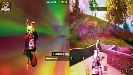 PUBG vs Free fire .| love me love me song | Emotes