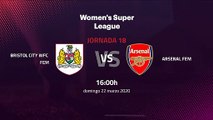 Previa partido entre Bristol City WFC Fem y Arsenal Fem Jornada 18 Premier League Femenina