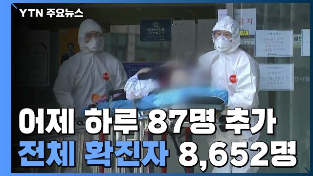 어제 하루 87명 추가...전체 확진자 8,652명 / YTN