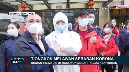 Sorak Bahagia Tim Medis di Wuhan yang Selesai Mengemban Tugas