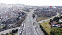 Korona Virüsten Etkilenen İstanbul Trafiği Drone ile Havadan Görüntülendi