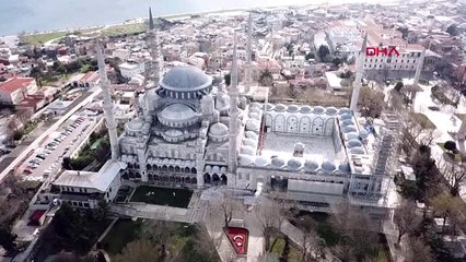 TARİHİ YARIMADADAKİ SAKİNLİK HAVADAN GÖRÜNTÜLENDİ