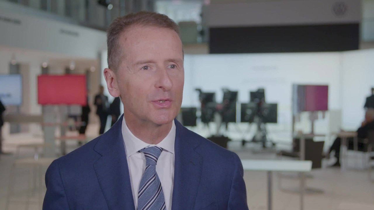 Dr. Herbert Diess auf der jährlichen Medienkonferenz der Volkswagen AG