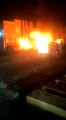 मथुरा: टायर गोदाम में लगी आग लाखो का सामान जला